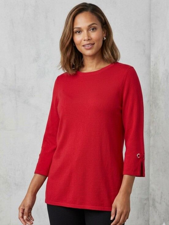 Liz Claiborne Tops - Liz Claiborne Bright Red Women's Knit Pullover
